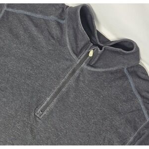 Tommy Bahama 1/4 Zip Long Sleeve Shirt Men's XXL 2XL Gray Lightweight Outdoors